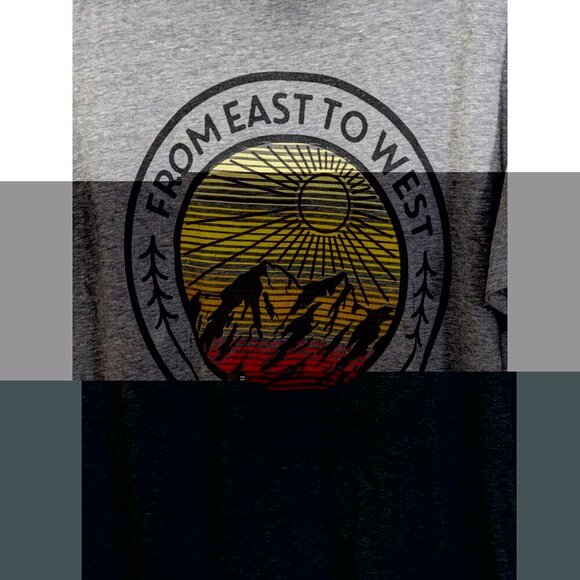 Old Navy Soft Washed T Shirt Gray Graphic Tee Mens XL Mountain Nature Canada - Picture 2 of 5